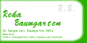 reka baumgarten business card